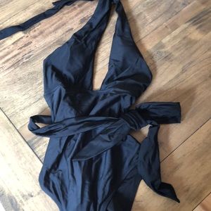 Black one piece bathing suit- brand new!